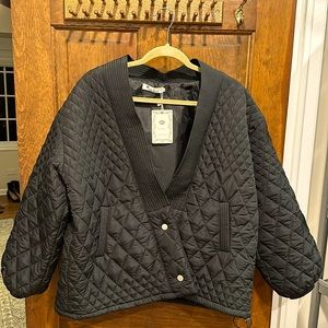 Black Lightweight Quilted Jacket
